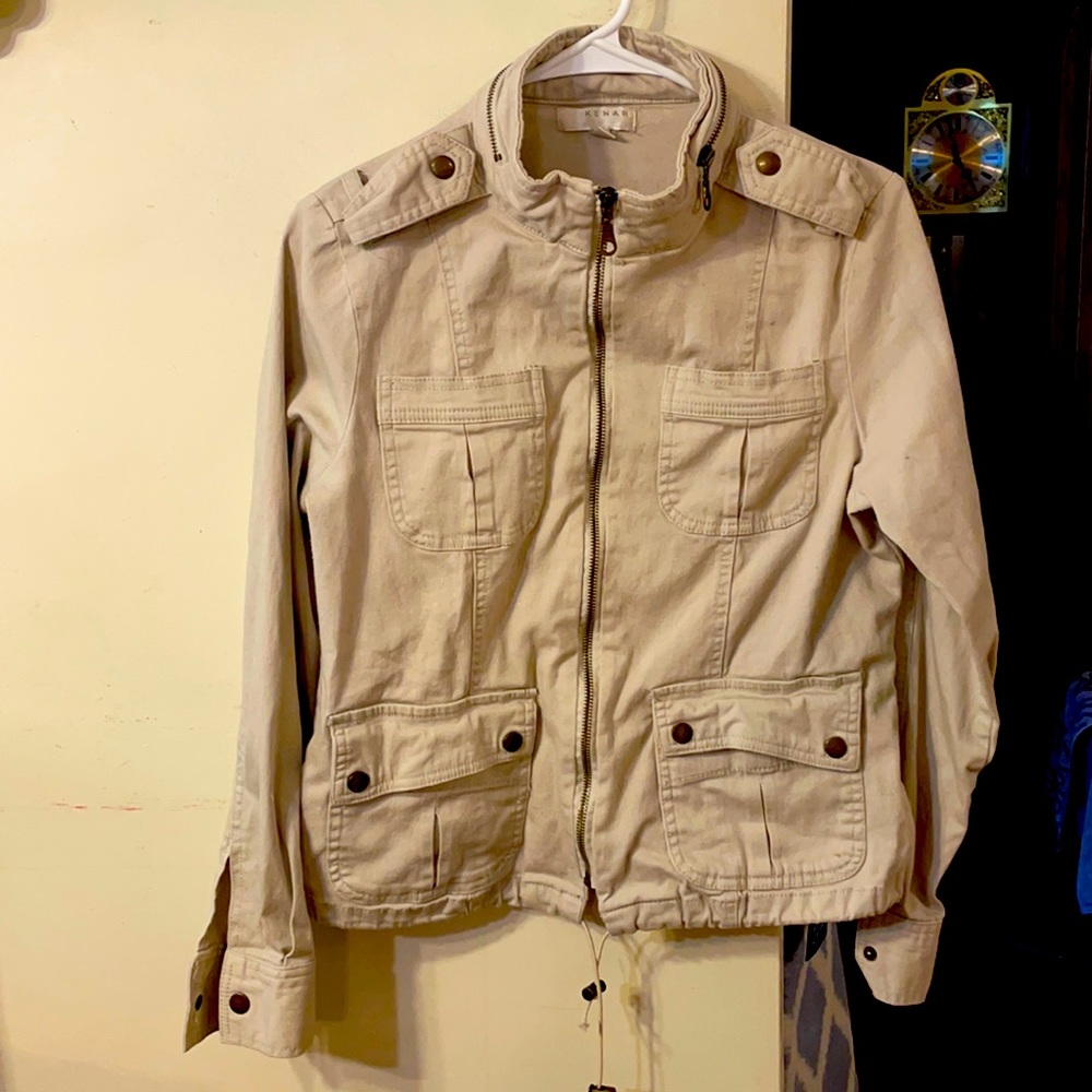 Khaki Fall Jacket Full Zip up